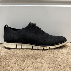 Cole‎ Haan Zerogrand Shoes Mens Size 12 Black Wool Oxford Lace Up Comfort Casual